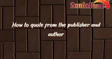 how to quote from the publisher and author 4892