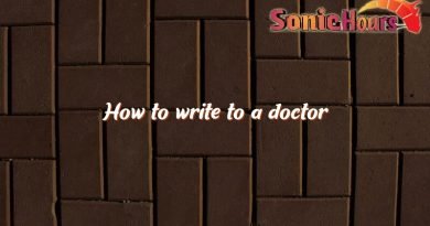 how to write to a doctor 1288