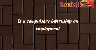 is a compulsory internship an employment relationship 2420