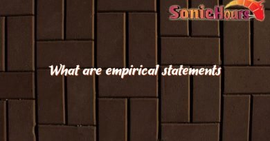 what are empirical statements 4347