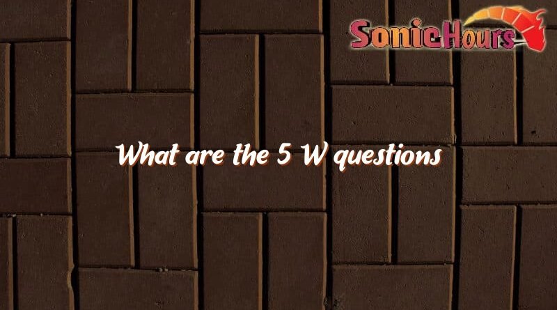 what are the 5 w questions 3945