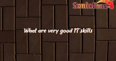 what are very good it skills 3456