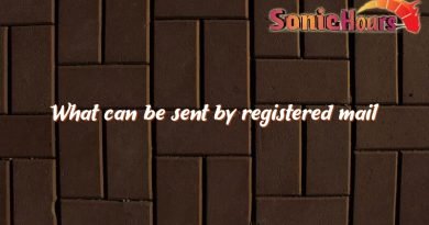 what can be sent by registered mail 3391