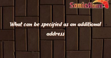 what can be specified as an additional address 3312
