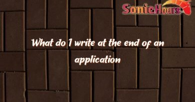 what do i write at the end of an application 2690