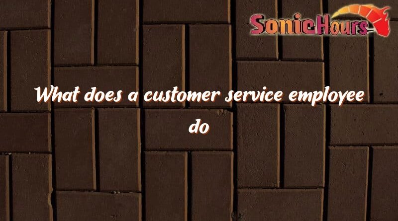 what does a customer service employee do 2320