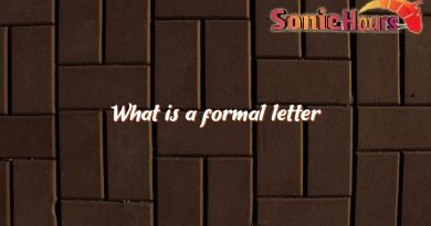 what is a formal letter 1009