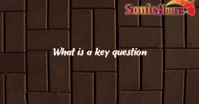 what is a key question 3887