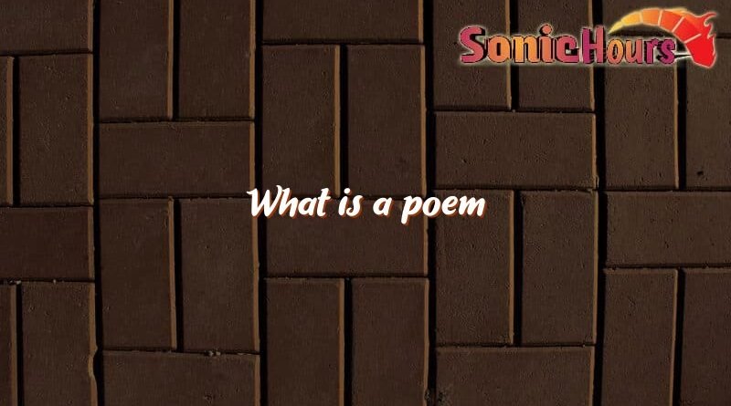 what is a poem 4582