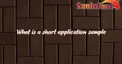 what is a short application sample 1072