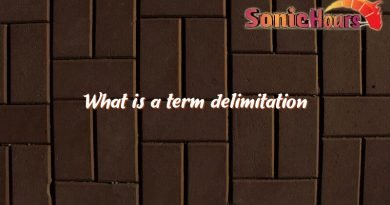 what is a term delimitation 4354