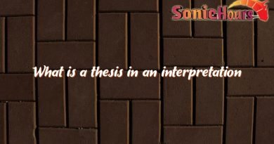 what is a thesis in an interpretation 4406