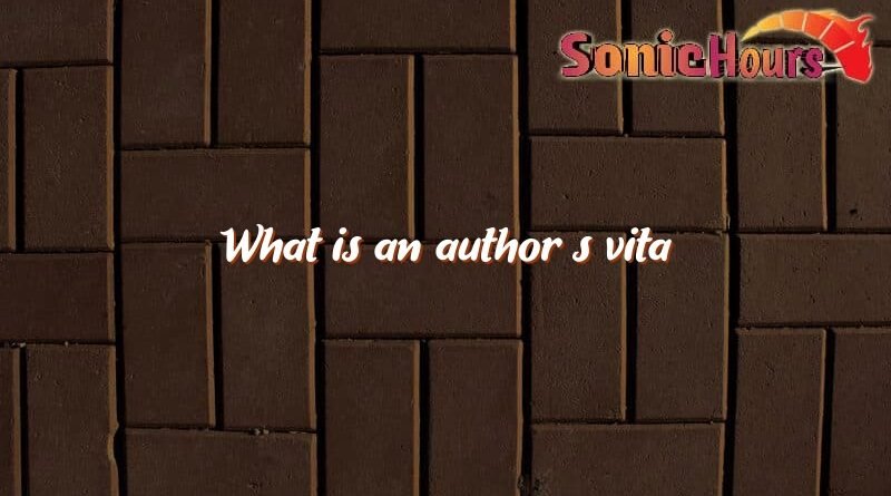 what is an authors vita 1760