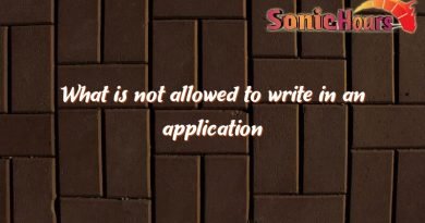 what is not allowed to write in an application 1218