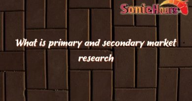 what is primary and secondary market research 4635