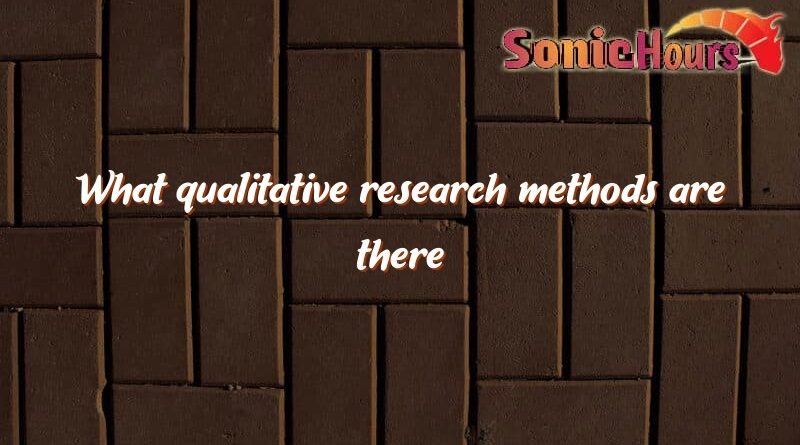 what qualitative research methods are there 3893