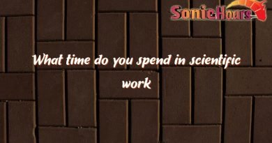 what time do you spend in scientific work 3855