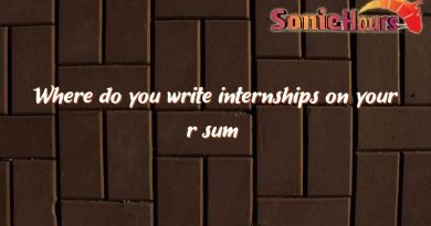 where do you write internships on your resume 4866