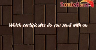which certificates do you send with an application 1277