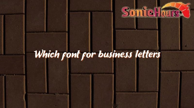 which font for business letters 1837