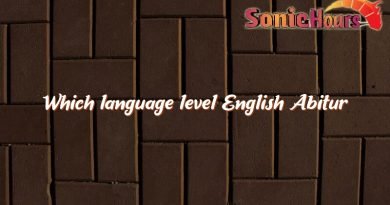 which language level english abitur 3186