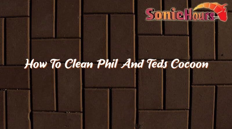how to clean phil and teds cocoon 35722