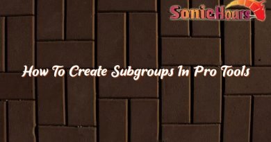 how to create subgroups in pro tools 35803