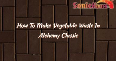 how to make vegetable waste in alchemy classic 36964